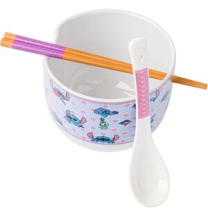 Disney Stitch Bowl Set with Chopsticks and Spoon